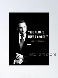 Harvey Specter Motivational Quotes Canvas Art Poster Lawyer TV Show Suits Wall Decor for Home & Offi