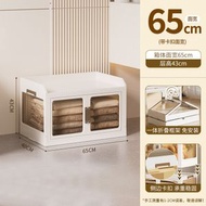 折疊收納櫃 免安裝大容量兒童衣櫃 雙開門雜物儲物櫃 簡約帶輪收納箱（平行進口）（快遞送貨上門）