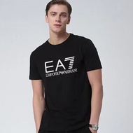 EA7 EMPORIO ARMANI T shirt New Men Solid Color Casual Cotton Round Neck Short Sleeve T shirt