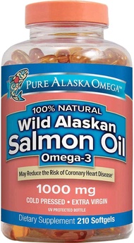 [HCM]Viên Uống Dầu Cá Hồi Pure Alaska Omega 3 của Mỹ 210 viên