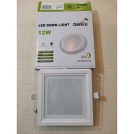 (Sirim) Glass LED Downlight 12W 18W Square Recessed Glass Downlight Daylight