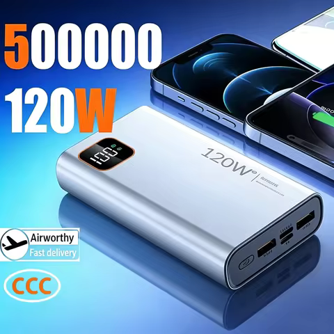 500000mAh Power Bank Portable Super Fast Charge Power Bank Large Capacity Digital Display Battery Fo
