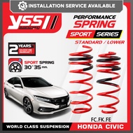 [Installation Provided] [Spring] Honda Civic FC/FK Lowered Spring Accessories YSS Suspension