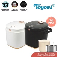 Toyomi 0.8L SmartDiet Micro-Com. Rice Cooker RC 2080LC - Black White