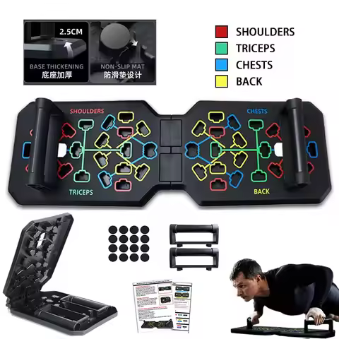 Portable Multifunctional Push-up Board Set T-shaped push up stand Home push up training board set Fo