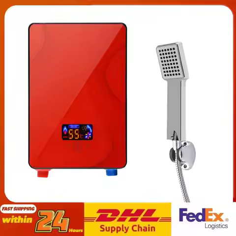 Electric Water Heater 6500W Power Instant Hot Water Heater 86-131℉ Thermostat for Bathrooms Kitchens