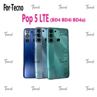 Back Battery Cover Housing For Tecno Pop 5 LTE BD4 BD4i BD4a Rear Housing  Door Back Case camera len