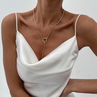 Sora long statement necklace elegant Korean imported necklace/