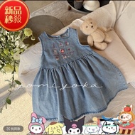 [Korean-Style Denim Dress]Girls Children Summer Thin Style Denim Princess Baby New Style Fashionable