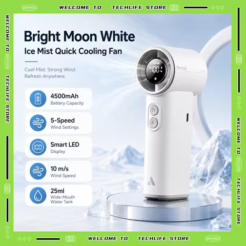 Aecooly PM02 Handheld Fan Pneumatic High-Pressure Ice Fog Duct High-Speed Strong Wind Handheld Small