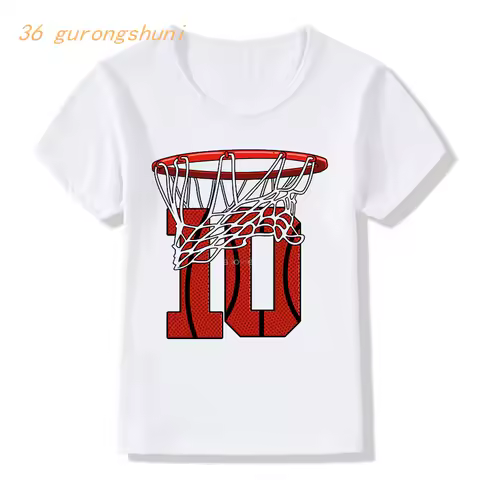 kid t shirt for girls clothes children tshirt girl basketball number 6 7 8 9 10 year graphic t shirt