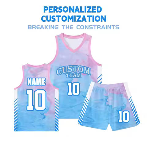 Basketball Jersey Set For Men School Team Sport Training Youth Basketball Uniform Breathable Quick D