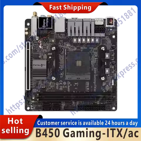 Used B450 GAMING-ITX for B450 GAMING-ITX/AC motherboard slot AM4 DDR4 B450M original desktop motherb