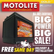Motolite GOLD DIN44 Maintenance-Free Car Battery - 21 Months Warranty - All Authentic & Fresh Stocks