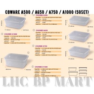[LHC] CB Ware A1500/A1000/A750/A650/A500 Rectangular Disposable Plastic Food Container / Bekas Makan