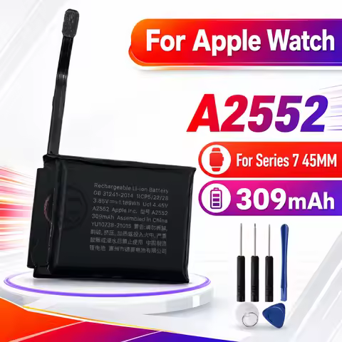 Smart Watch Replacement Battery A2552 309mAh For Apple Watch Series 7 45mm Repair Battery With Free 