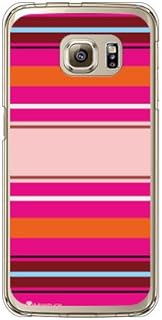 SECOND SKIN Moisture Stripe Pink (Soft TPU Clear) Design by Moisture/for Galaxy S6 Edge 404SC/SoftBa