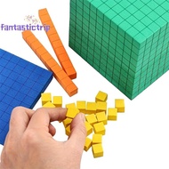 [FantastictripV] Ten Blosplete Set Kids Math Plaything Math Blos Plastic Base Ten Set Cube Kids Math