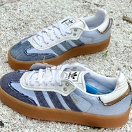 全新 adidas 三葉草 Samba x atmos 聯名牛仔板鞋