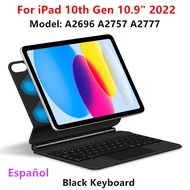 new New! Folio Magic Keyboard For iPad 2022 10 10th Generation 10.9inch Smart Case Portuguese Spanis