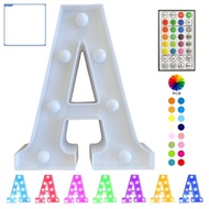 Led Letter Light Battery Powered Marquee Light Led Letter Lamp with Remote Control Dimmable Marquee 