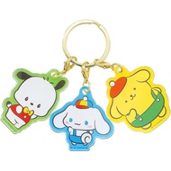 【Direct from Japan】Tees Factory Sanrio Characters 3 Charm Keychain B H4.7 x W3.5 x D0.3cm SR-5546110