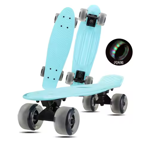57*15*13cm Child Skateboard Fish Board Mini Cruiser Single Rock Skateboard Scooter Longboard Skate B