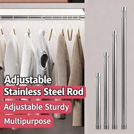 Cabinet Rod Wardrobe Rod Curtain Rod Clothes Rod Stainless Steel Adjustable Telescopic