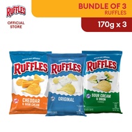 [Bundle of 3] Ruffles Potato Chips Original/ Cheddar & Sour Cream/ Sour Cream & Onion 170g