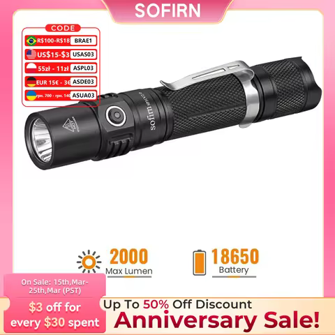 Sofirn SP31 V2.0 Led Flashlight 1200lm 18650 XPL-HI LED Torch Light Tactical Lamp High Power Flashli