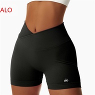 ALO】® Alo Usa Quick-Dry Sweat-Absorbing Three-Quarter Yoga Pants For Women Butt-Lifting High-Intensi