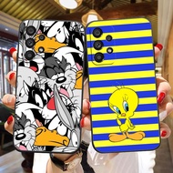 Looney Tunes Duck Bunny Soft Black Silicon TPU Cell Phone Case For  Samsung Galaxy A23 A20 A14 A13 A12 A11 A10 A9 A8 A7 A6 A5 A05 A04 A03 F12 M12 S E Star Plus 5G