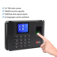 2.4" Screen Biometric Fingerprint Time Attendance System Time Clock USB Office Check-in Realand Time