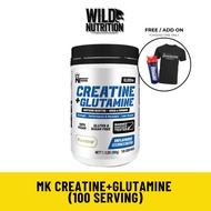 Muscle Kingdom Creatine Monohydrate + Glutamine 500 g (100 serving) halal creatine, halal glutamine