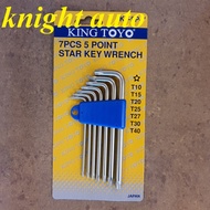 King Toyo KT-5P-7 7 Pcs 5 Point Star Key Wrench ID32509