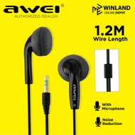 Awei by Winland ES10M ES-10M Wired Earphones Noise Isolation Headphones In-Ear Earbuds Earphone for Smartphone