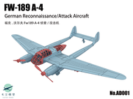Light Attack Reconnaissance Aircraft D Series FW189 A-4 3D Printed Model Preorder Assembly Required 