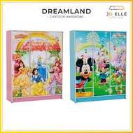 Jo ELLE - 5 ft Disney Princess Dreamland Children Wardrobe/ Children Cabinet/ Cartoon Wardrobe