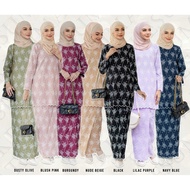 Kesuma Kurung Moden Cotton Embroidery Kurung Sulam