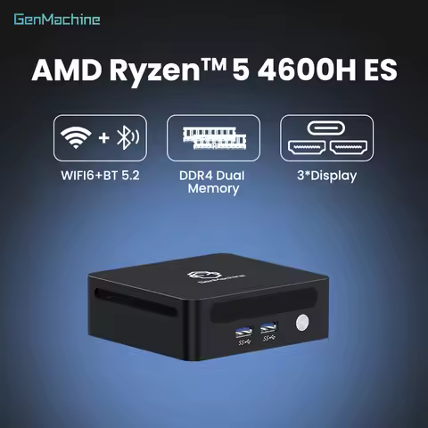 MINI PC DDR4 3200Mhz 95W WIFI6 RTL8852, BT5.2 Desktop Gaming Pc Diy Gaming Computer GenMachine AMD R