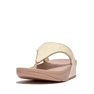 FitFlop LULU Shimmerweave Toe-Post Sandals - Stone Beige Mix (GO1-A48)