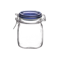 BORMIOLI ROCCO Fido Glass Storage Jar 750ml Blue (Set of 2)
