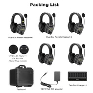 Saramonic WiTalk WT5D 5คน Full Duplex ไร้สายอินเตอร์คอม1312ft ทีมการสื่อสารกลุ่มพูดคุยกับแบบชาร์จไฟไ