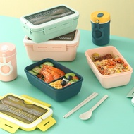 1400ml Macaroon Lunch Box Wheat straw Bento lunch Thermal Bag student lunch box Japanese lunch box