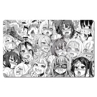 Ahegao Collage Desk Mat - Big Gaming Mousepad - MTG Playmat