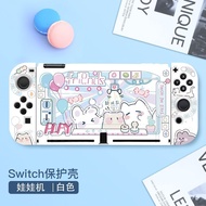 Cute Rabbit Case Compatible with Nintendo Switch Dockable, Protective PC Cover Compatible with Nintendo Switch Switch Oled