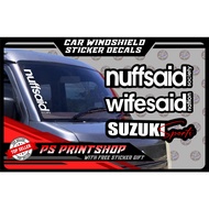 windshield Sticker Decals cut-out for Cars, Multicab, Every Wagon Durable and High Quality