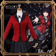 【COSER 77】ชุดเครื่องแบบนักเรียนผู้หญิง อะนิเมะ Kakegurui Yumeko Jabami สำหรับผู้หญิง Kakegurui  Comp