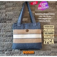 Thick knitted boat bag (bandung) 33x33cm