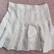 PUTIH Tennis skirt White mini pleated skirt preloved